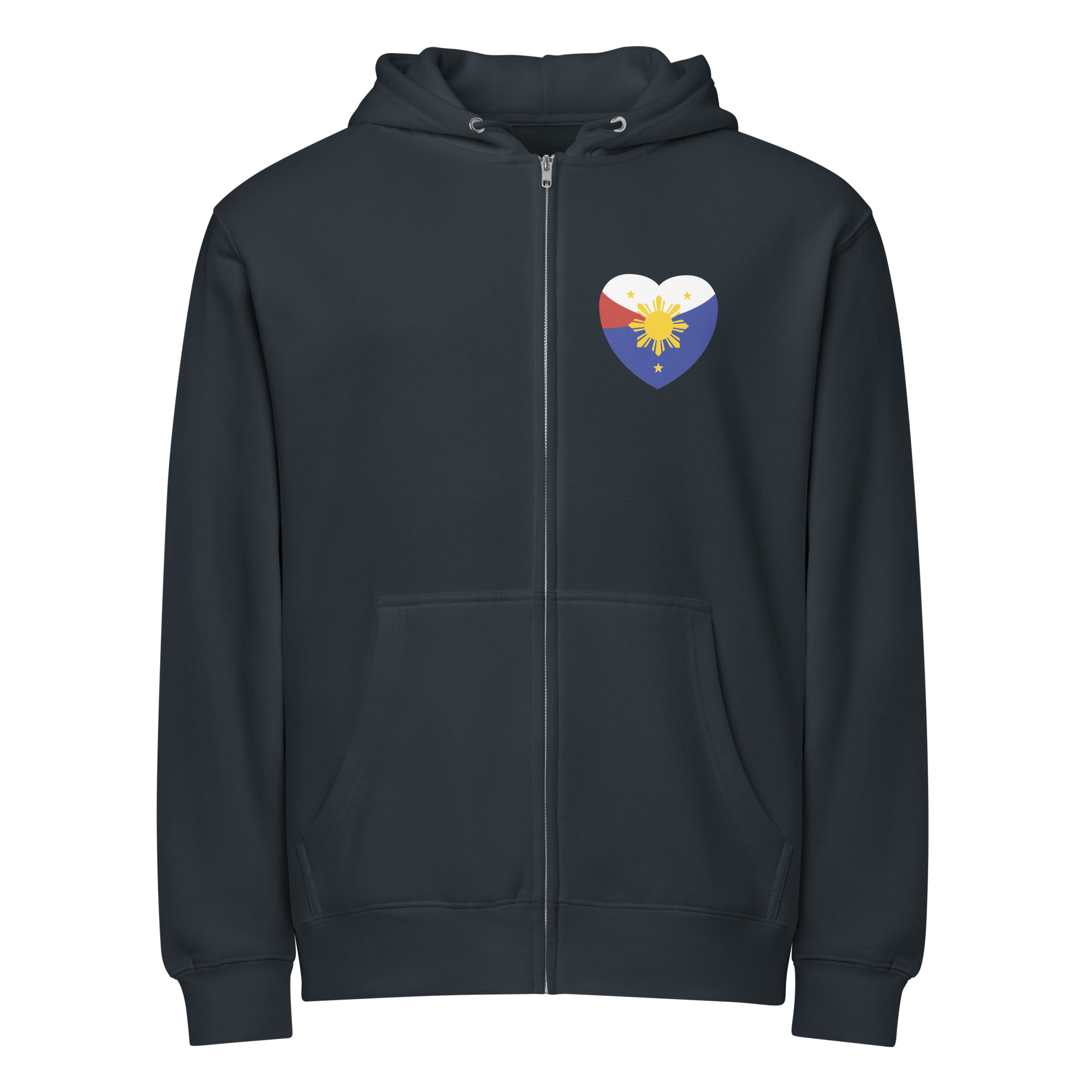 philippine heart unisex full zip hoodie